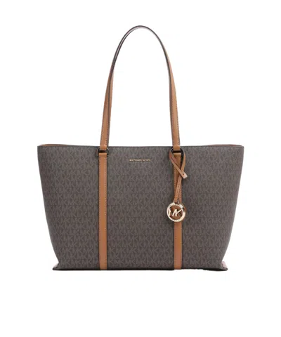 Michael Michael Kors Logo-print Tote Bag In Brown