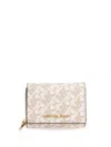 Michael Michael Kors Logo Print Wallet In Neutrals