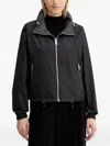 Michael Michael Kors Logo-print Zip-front Jacket In Black