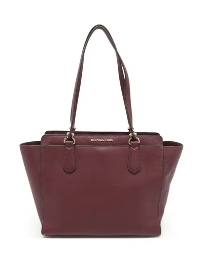 Pre-owned Michael Michael Kors Logo-detail Tote Bag In Red
