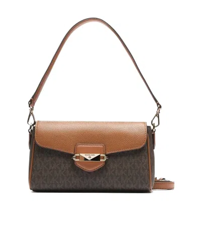 Michael Michael Kors Logo Shoulder Bag In Brown