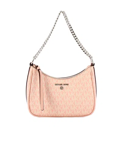 Michael Michael Kors Logo Shoulder Bag In Nude