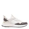 Michael Michael Kors Womens White Theo Suede And Canvas Trainers 7 In White