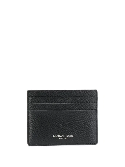 Michael Michael Kors Logo Stamp Cardholder In Black