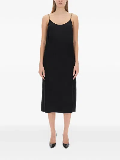 Michael Michael Kors Michael By Michael Kors Dress With Logo Straps In Black
