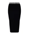 Michael Michael Kors Slim-fit Midi Skirt With Comfortable Waistband In Black