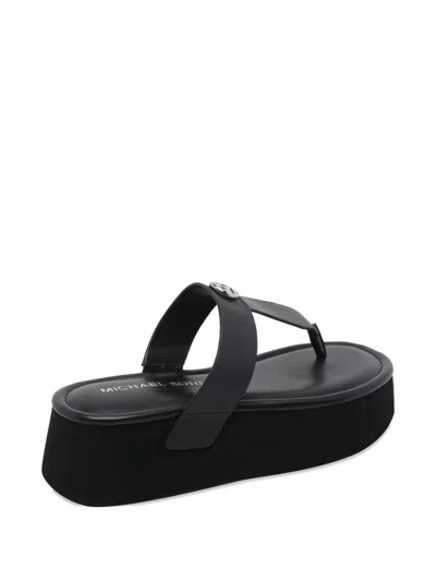 Michael Michael Kors Logo-detail Open-toe Sandals In Black