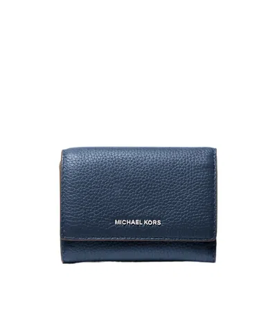 Michael Michael Kors Logo-detail Wallet In Blue