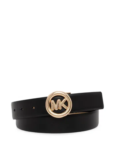 Michael Michael Kors Logo-leather Belt In Brown