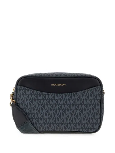 Michael Michael Kors Michael By Michael Kors Printed Canvas Mini Bev Crossbody Handbag In Purple