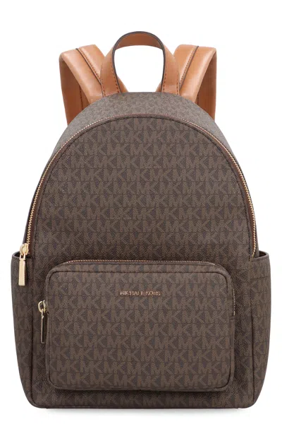 Michael Michael Kors Logo-monogram Pvc Backpack In Brown