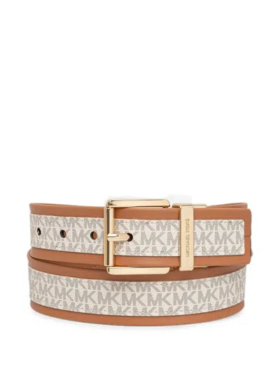 Michael Michael Kors Logo-monogram Reversible Belt In Multi
