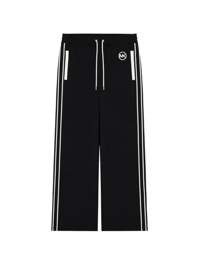 Michael Michael Kors Logo-patch Side-stripe Track Pants In Black