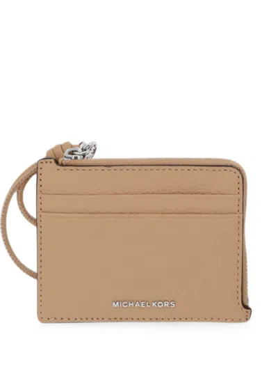 Michael Michael Kors Logo-plaque Card Holder In White