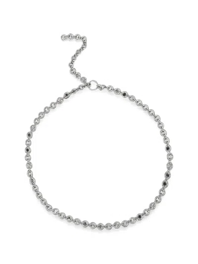 Michael Michael Kors Logo-plaque Chain Belt In Metallic