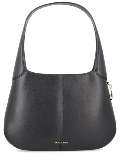Michael Michael Kors Logo-plaque Leather Crossbody Bag In Black