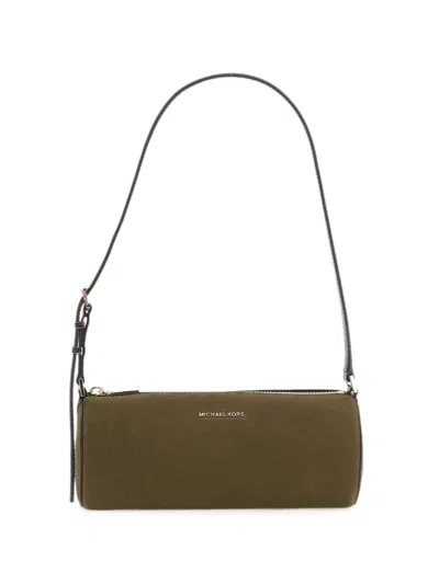 Michael Michael Kors Logo-plaque Shoulder Bag In Green