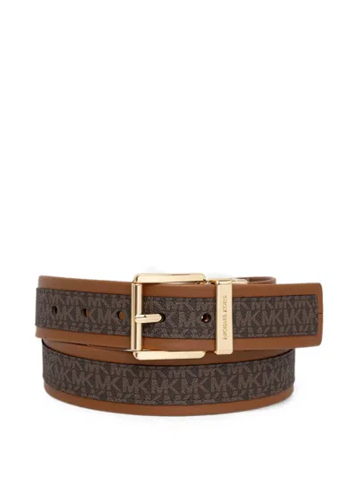 Michael Michael Kors Logo-print Reversible Belt In Multi