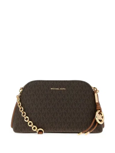 Michael Michael Kors Michael By Michael Kors Mini Printed Canvas Freddie Crossbody Handbag In Brown
