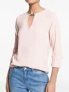 Michael Michael Kors Long Sleeve Blouse In Pink