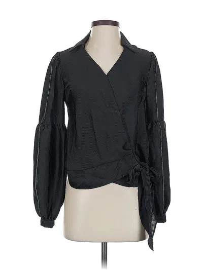 Pre-owned Michael Michael Kors Long Sleeve Blouse In Black