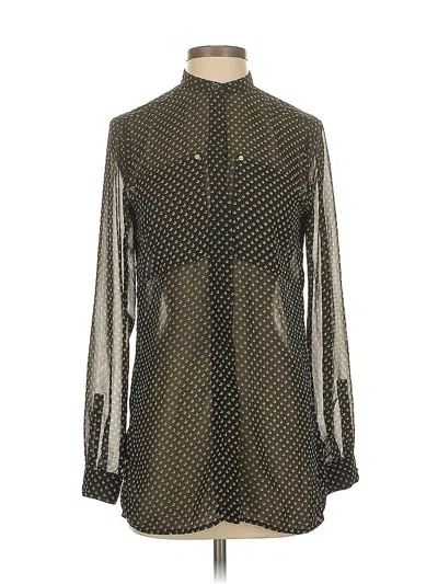 Pre-owned Michael Michael Kors Long Sleeve Blouse In Black