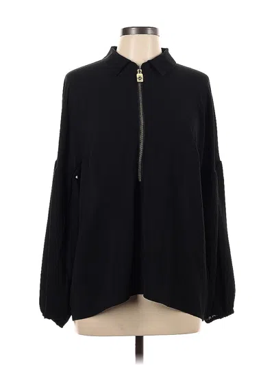 Pre-owned Michael Michael Kors Long Sleeve Blouse In Black