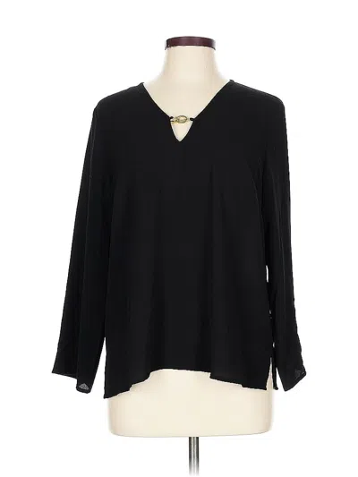 Pre-owned Michael Michael Kors Long Sleeve Blouse In Black