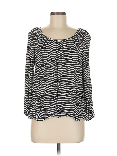 Pre-owned Michael Michael Kors Long Sleeve Blouse In Black