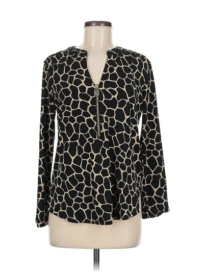 Pre-owned Michael Michael Kors Long Sleeve Blouse In Black