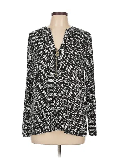 Pre-owned Michael Michael Kors Long Sleeve Blouse In Black