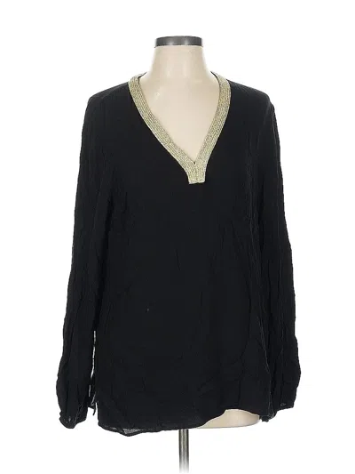 Pre-owned Michael Michael Kors Long Sleeve Blouse In Black