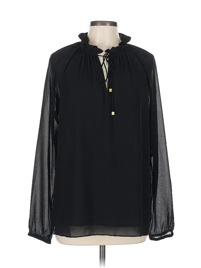 Pre-owned Michael Michael Kors Long Sleeve Blouse In Black