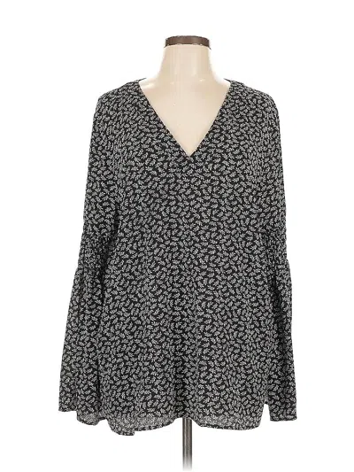 Pre-owned Michael Michael Kors Long Sleeve Blouse In Black