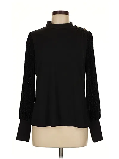 Pre-owned Michael Michael Kors Long Sleeve Blouse In Black