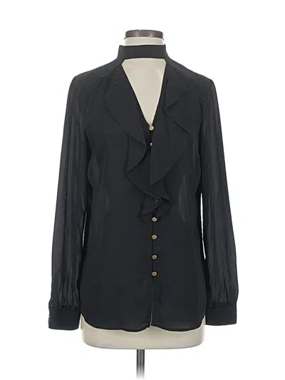 Pre-owned Michael Michael Kors Long Sleeve Blouse In Black