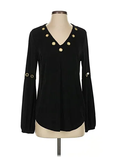 Pre-owned Michael Michael Kors Long Sleeve Blouse In Black