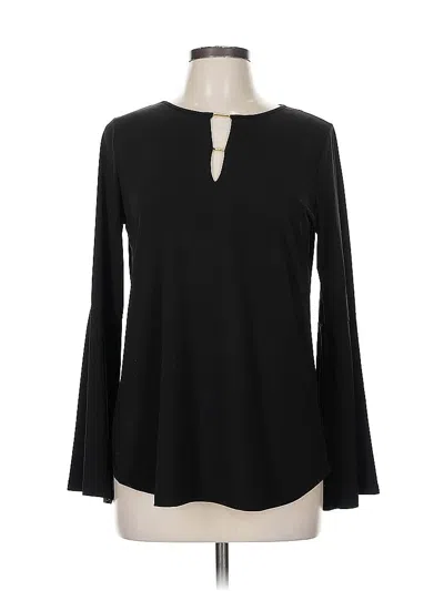 Pre-owned Michael Michael Kors Long Sleeve Blouse In Black