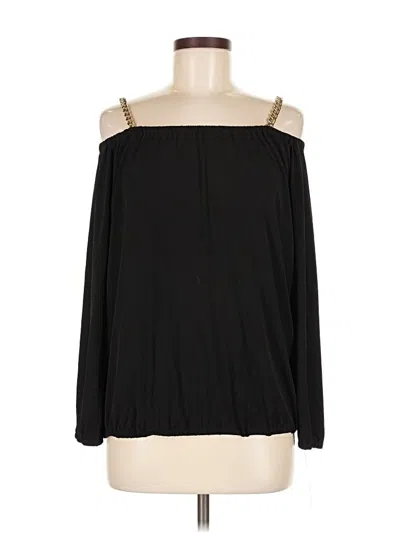 Pre-owned Michael Michael Kors Long Sleeve Blouse In Black