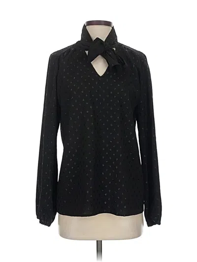 Pre-owned Michael Michael Kors Long Sleeve Blouse In Black