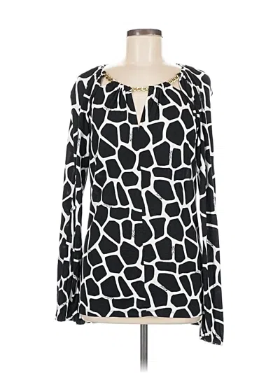 Pre-owned Michael Michael Kors Long Sleeve Blouse In Black