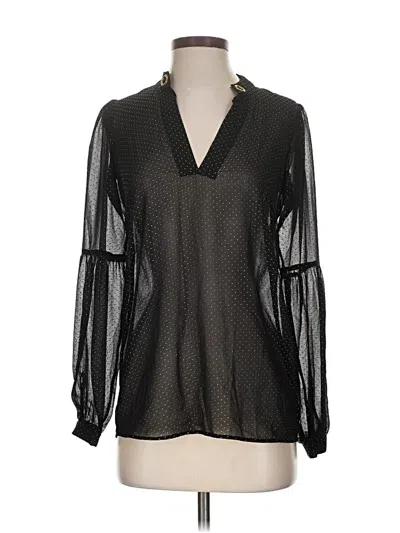 Michael Michael Kors Long Sleeve Blouse In Black