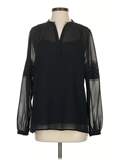 Pre-owned Michael Michael Kors Long Sleeve Blouse In Black
