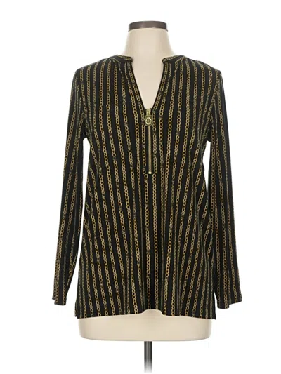 Pre-owned Michael Michael Kors Long Sleeve Blouse In Black