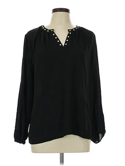 Pre-owned Michael Michael Kors Long Sleeve Blouse In Black