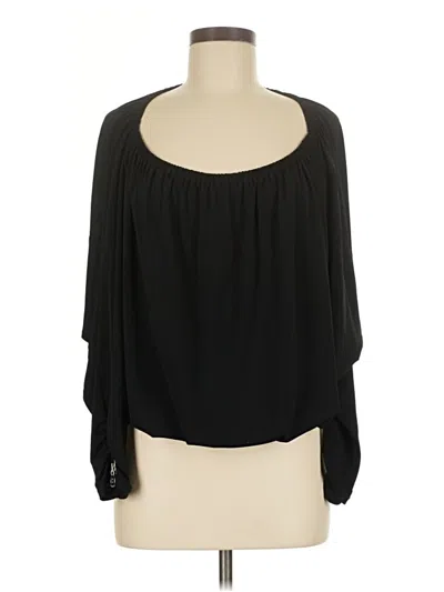 Pre-owned Michael Michael Kors Long Sleeve Blouse In Black