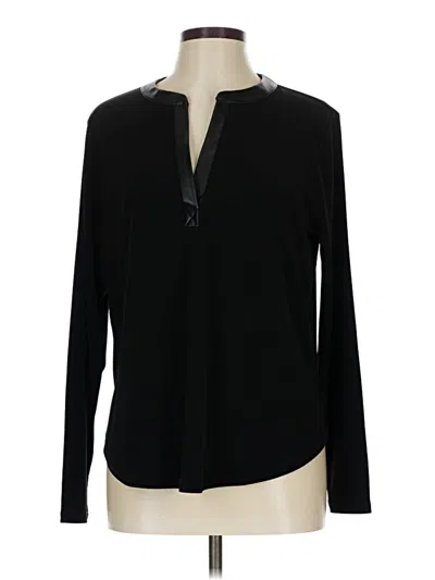 Pre-owned Michael Michael Kors Long Sleeve Blouse In Black