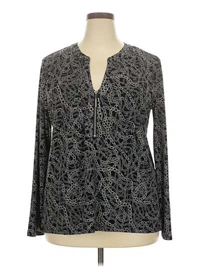 Pre-owned Michael Michael Kors Long Sleeve Blouse In Black