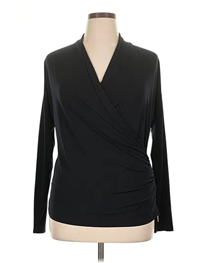 Pre-owned Michael Michael Kors Long Sleeve Blouse In Black
