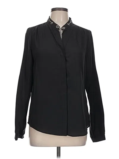 Pre-owned Michael Michael Kors Long Sleeve Blouse In Black